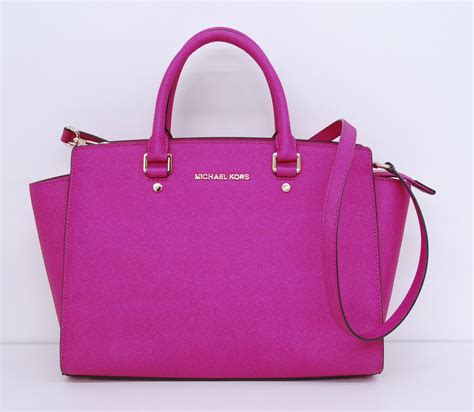 bright pink michael kors purse